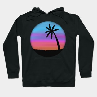 Palm Tree in Beach Sunset Hoodie